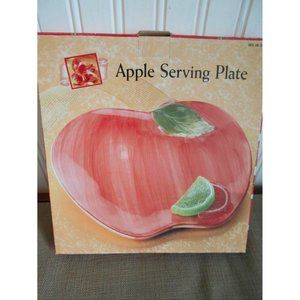 Dayton Hudson Apple Serving Plate Platter Ceramic New 8.5" X 9"